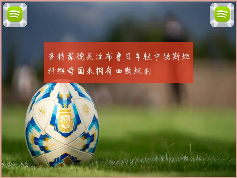 多特蒙德关注布鲁日年轻中场斯坦科维奇国米拥有回购权利